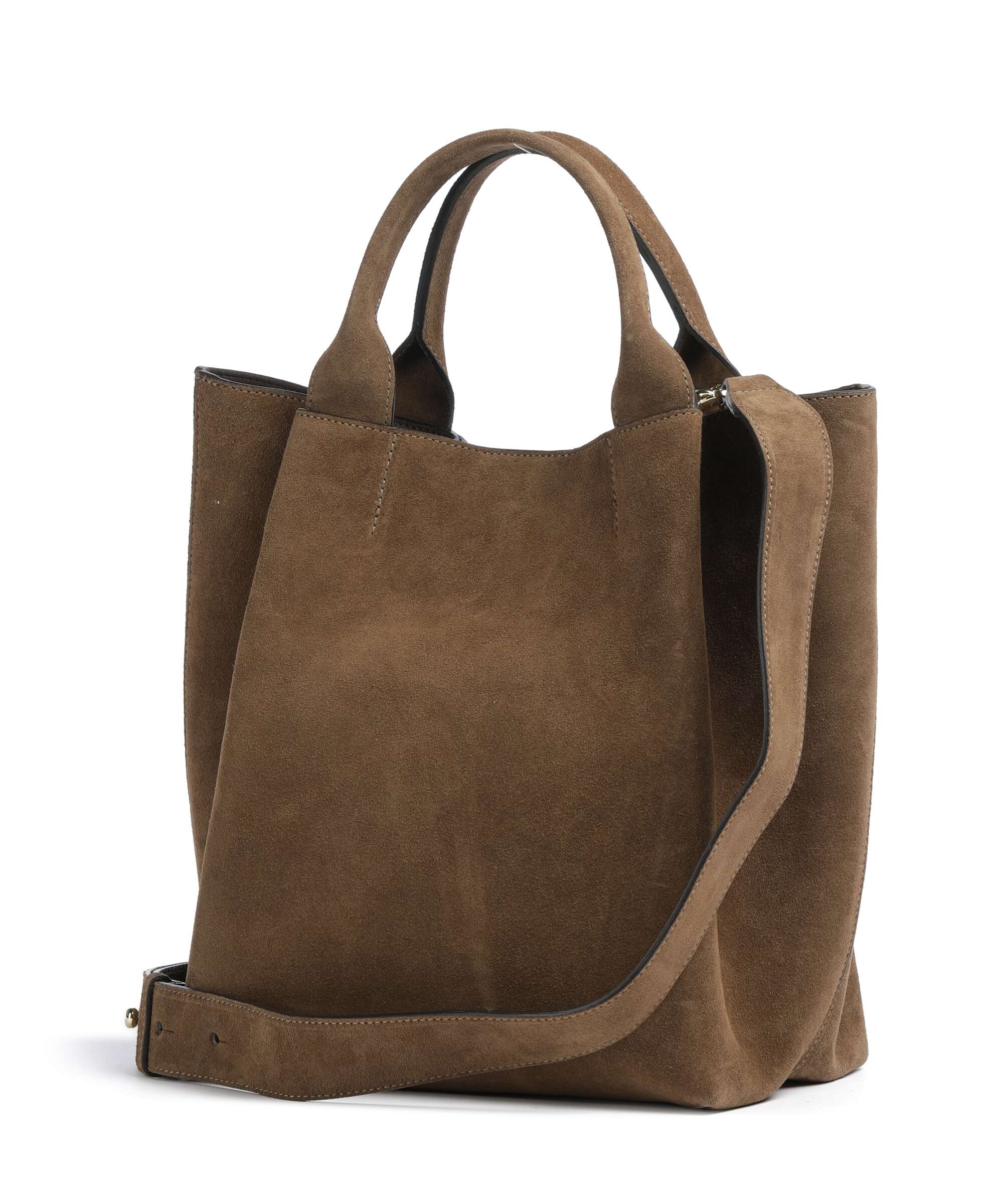 Abro Suede Essential Medium Handbag khaki