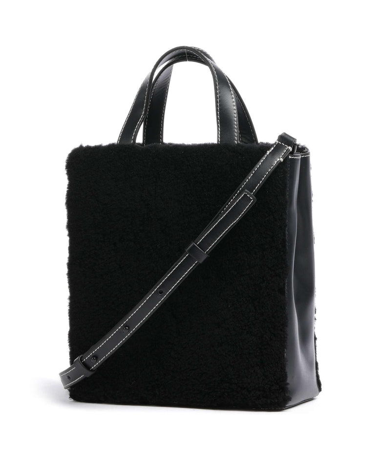 Liebeskind Paper Bag Shearling S Handbag black