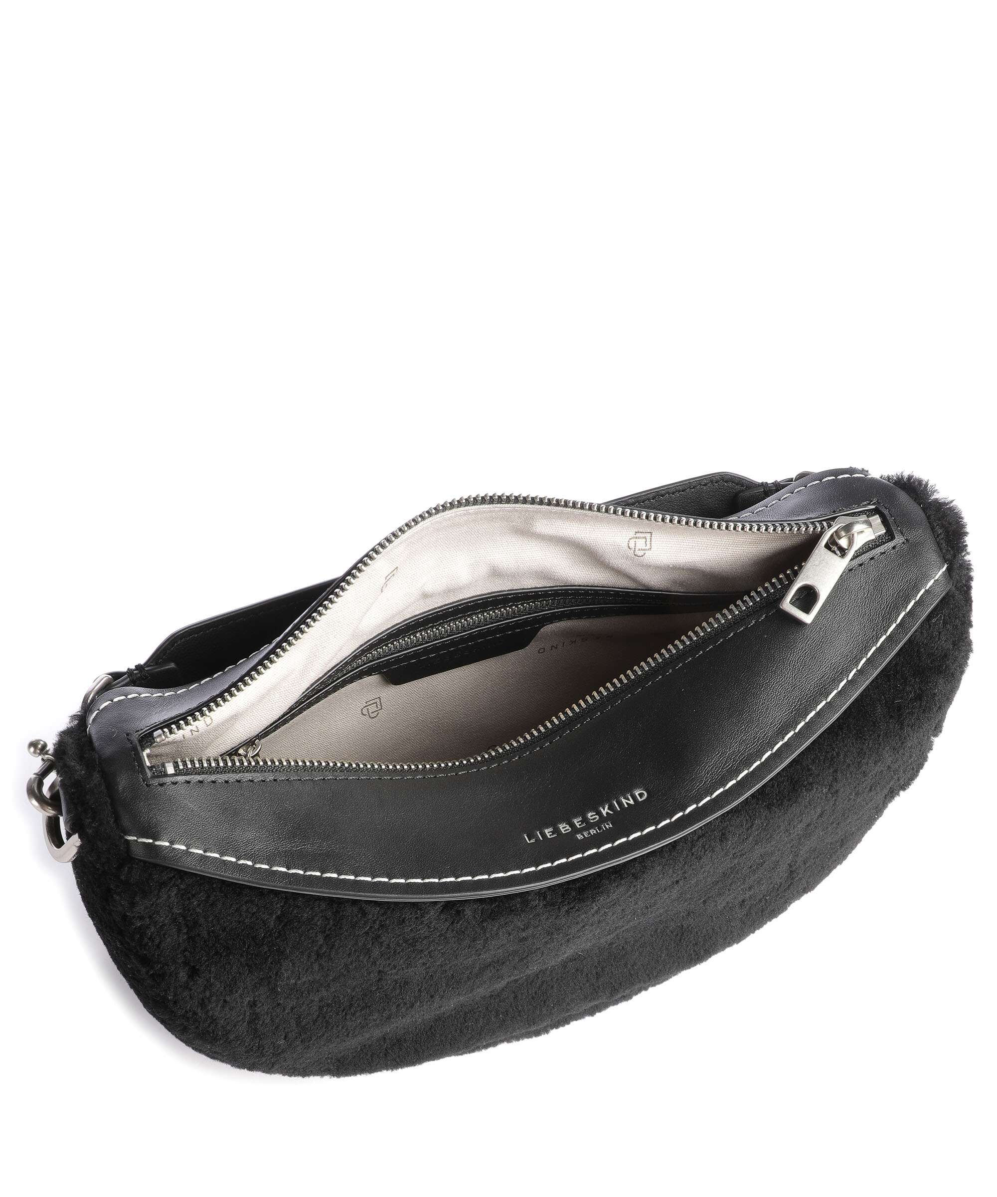 Liebeskind Melli Shearling S Hobo bag black