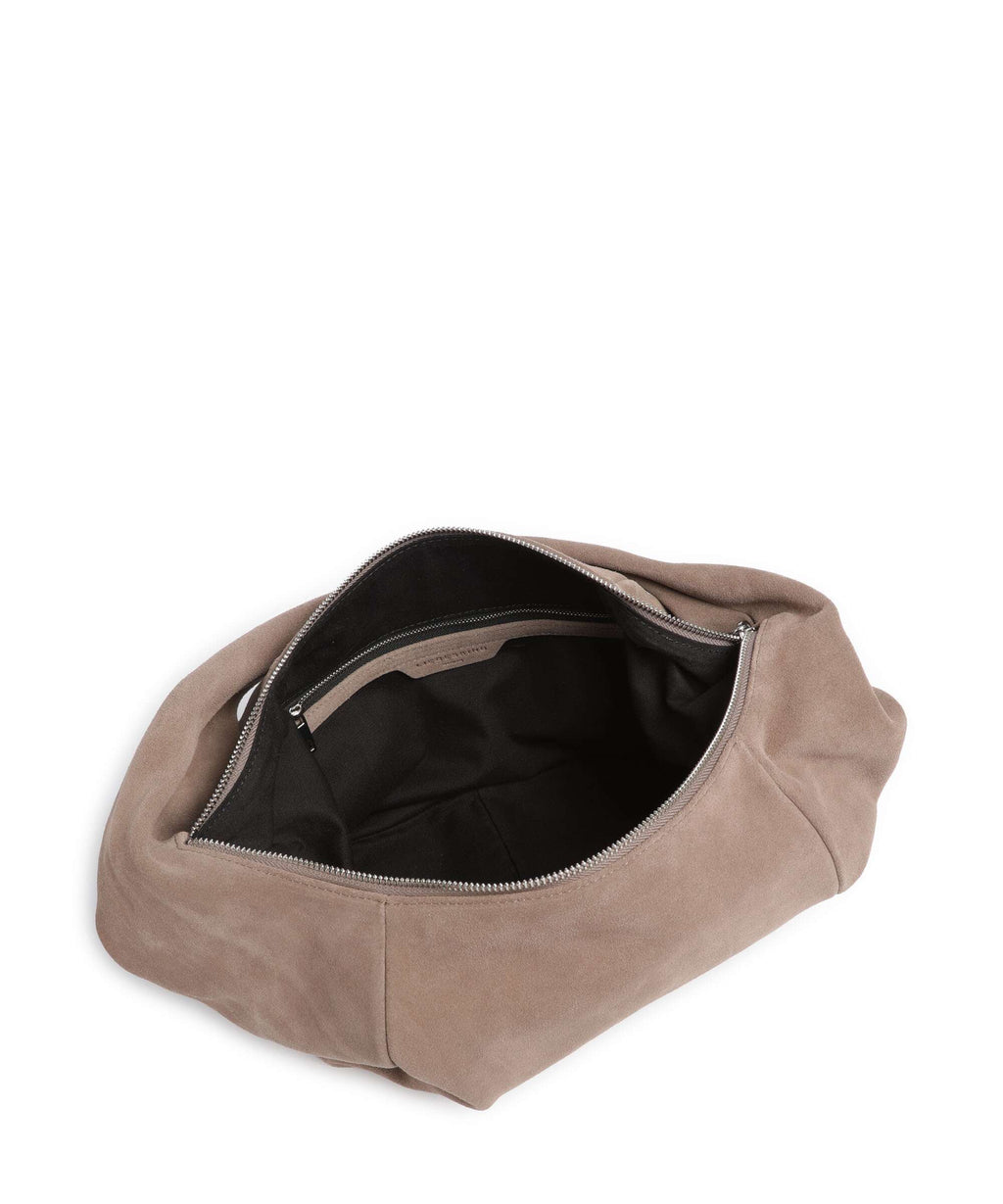 Liebeskind Farrah Suede M Hobo bag neutral gray