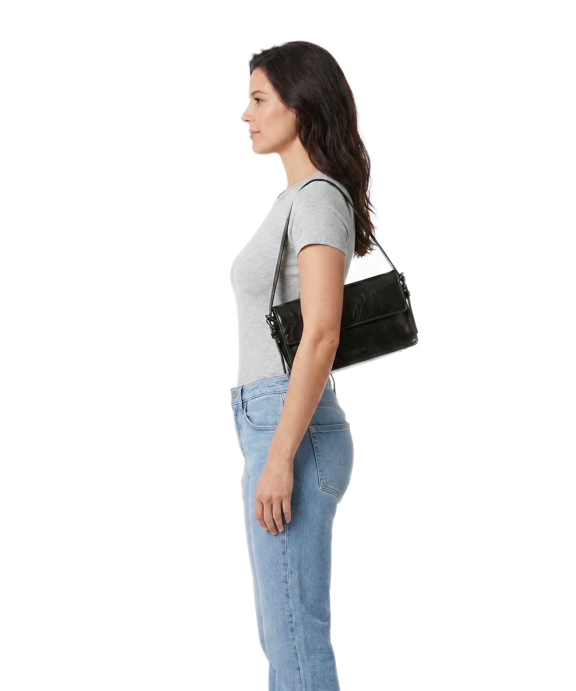 Liebeskind Audrey Recycled Lack Distressed S Shoulder bag deep soil