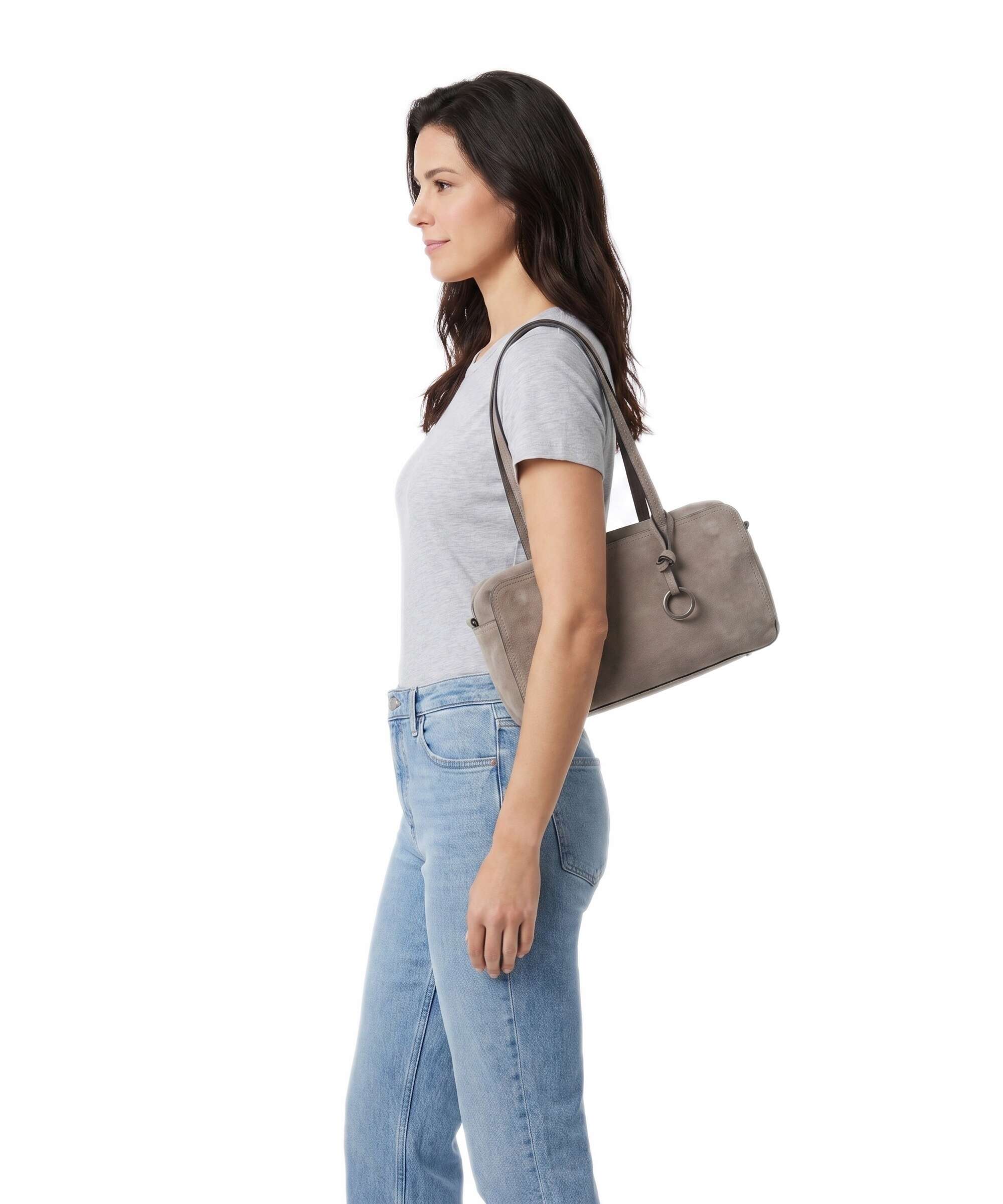 Liebeskind Clarice II Hydro Suede M Shoulder bag neutral grey