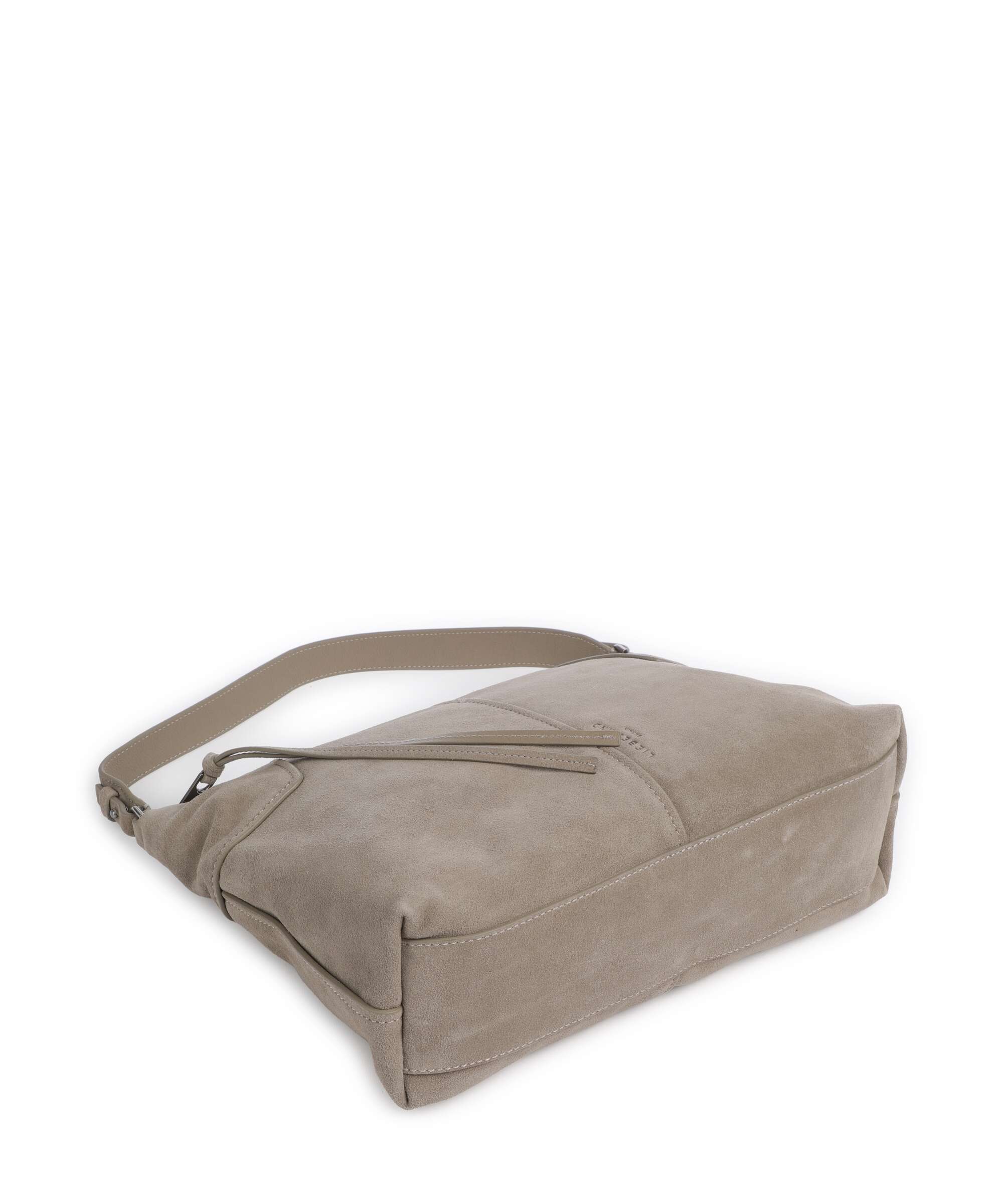 Liebeskind Mila Hydro Suede Hobo bag neutral grey