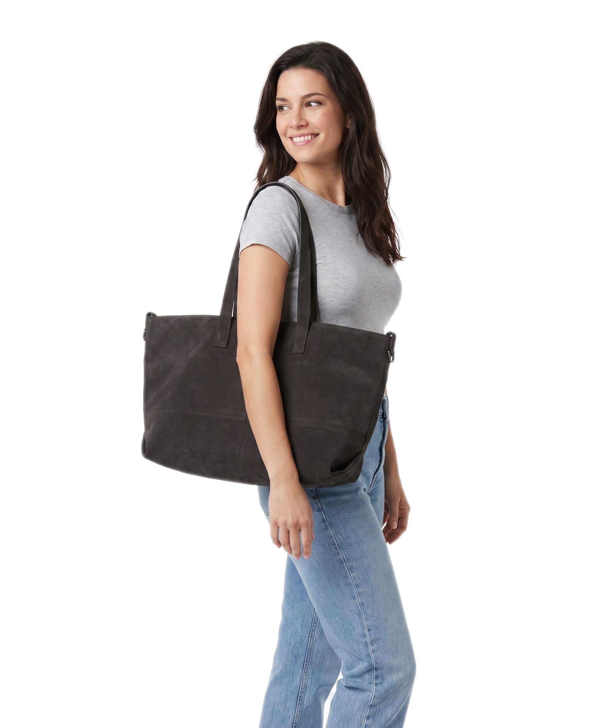 Liebeskind Ariel Hydro Suede Tote bag deep soil