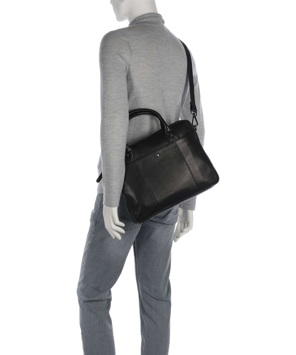 Bugatti Black Magic Briefcase schwarz