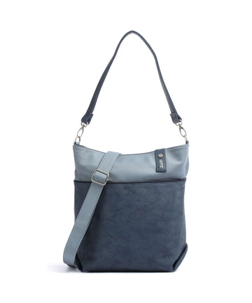 Zwei Jana J12 Hobo väska nubuk blue