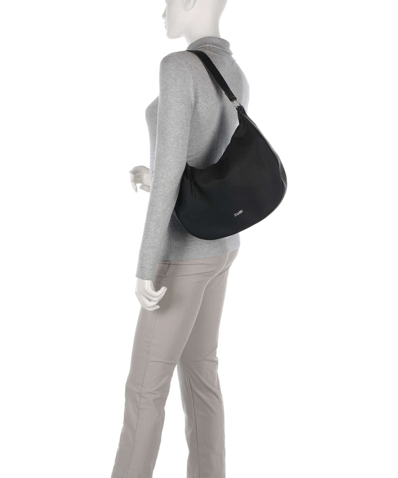 Zwei Yuna YU110 Hobo bag nubuk black