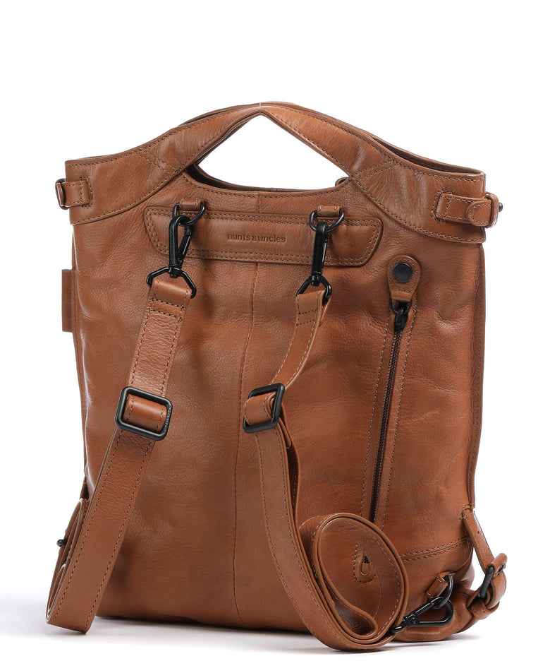 Aunts & Uncles Grandma's Luxury Club Mrs. Peach Crumble Backpack bag caramel