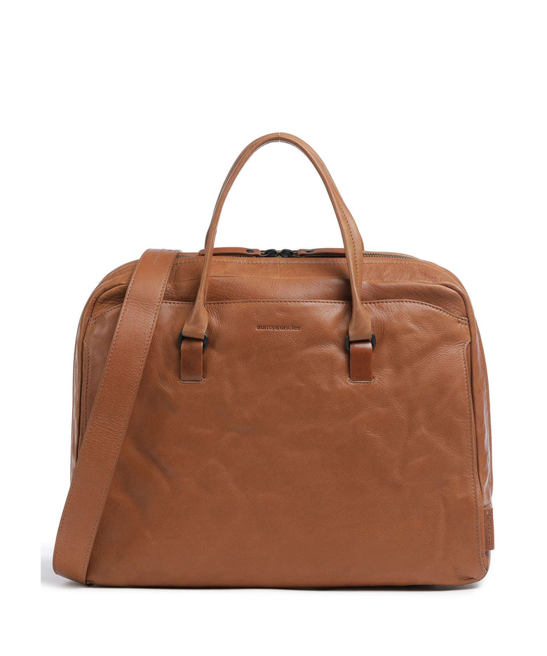 Aunts & Uncles Grandma's Luxury Club Mrs. Plum Tart Briefcase caramel