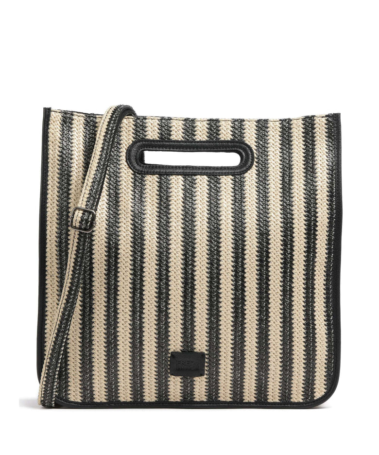 FredsBruder Sommerliebe Square Handbag black stripes