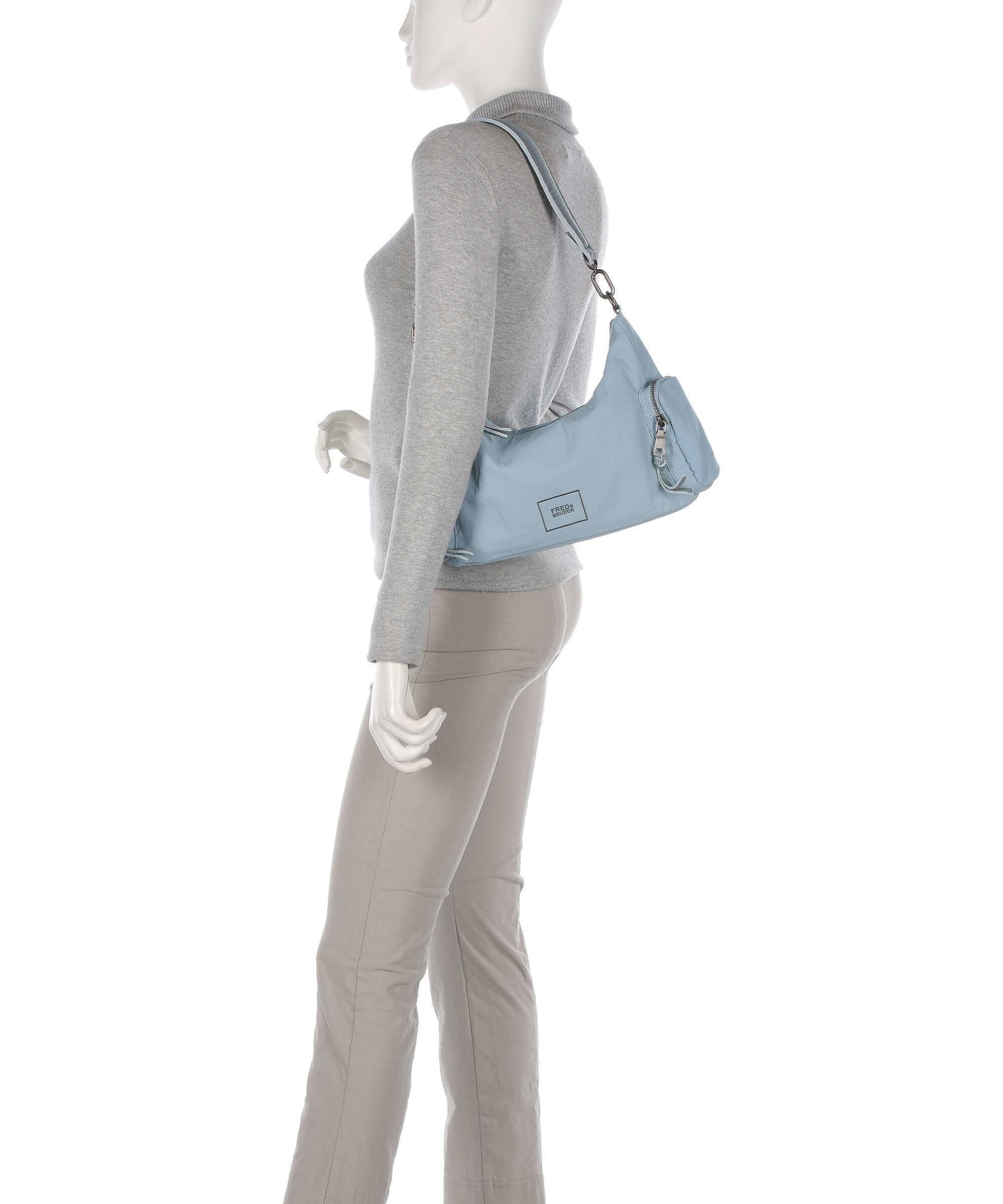 FredsBruder Friends For Life Hobo bag dusty blue