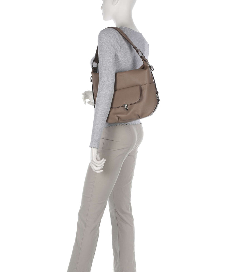 FredsBruder Bestie Hobo bag dark taupe