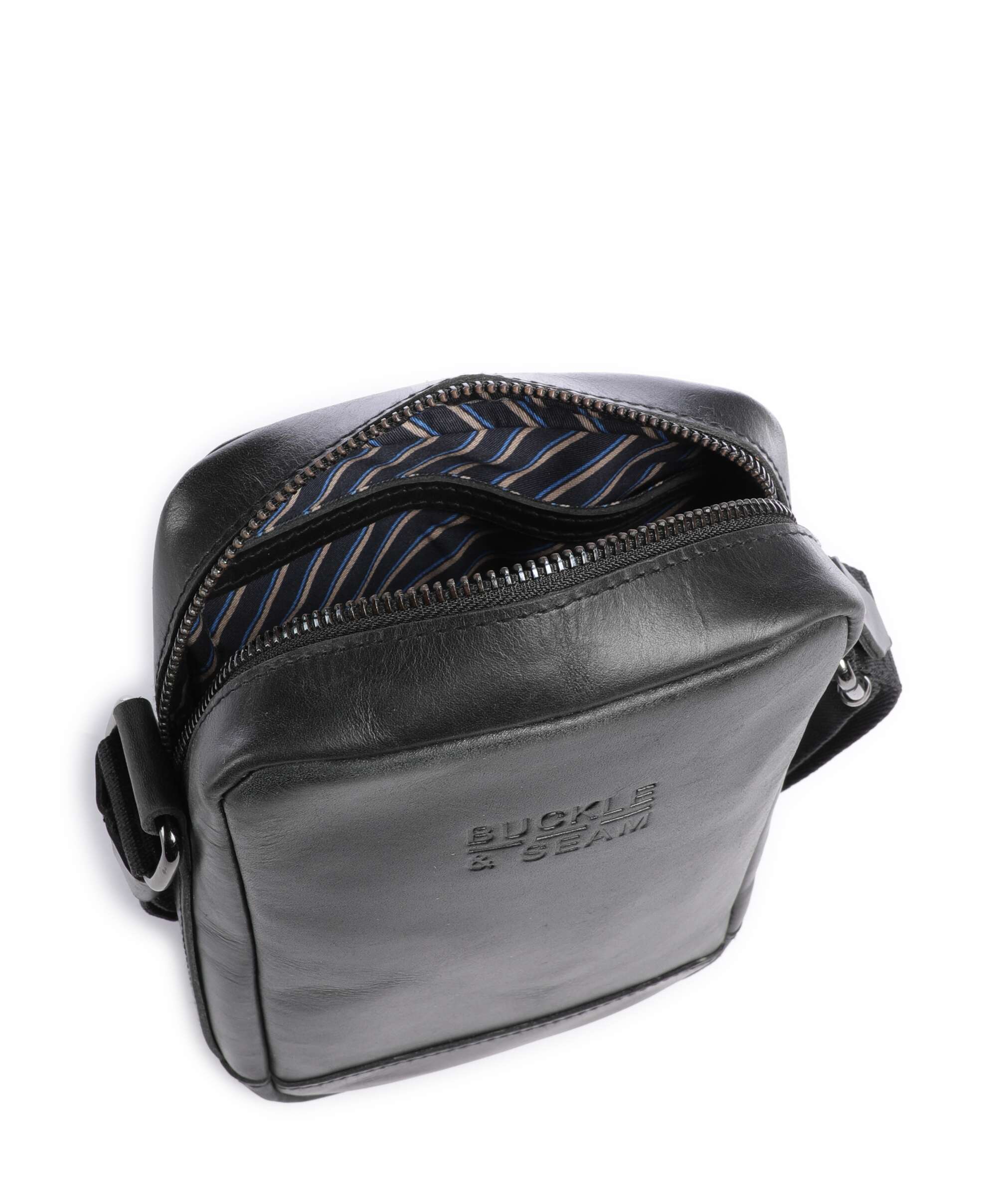 Buckle & Seam Crazy Horse Runner Crossbody bag black