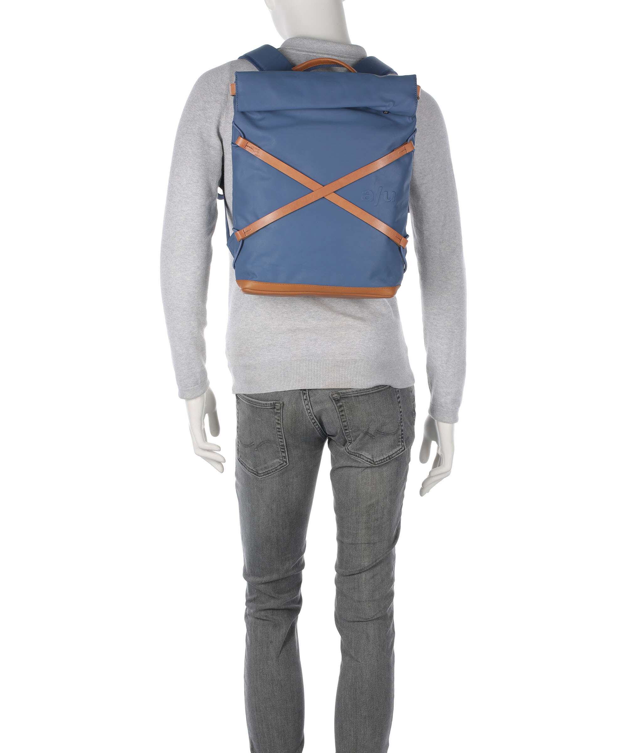 Aunts & Uncles Japan Yokohama Rolltop backpack blue jeans