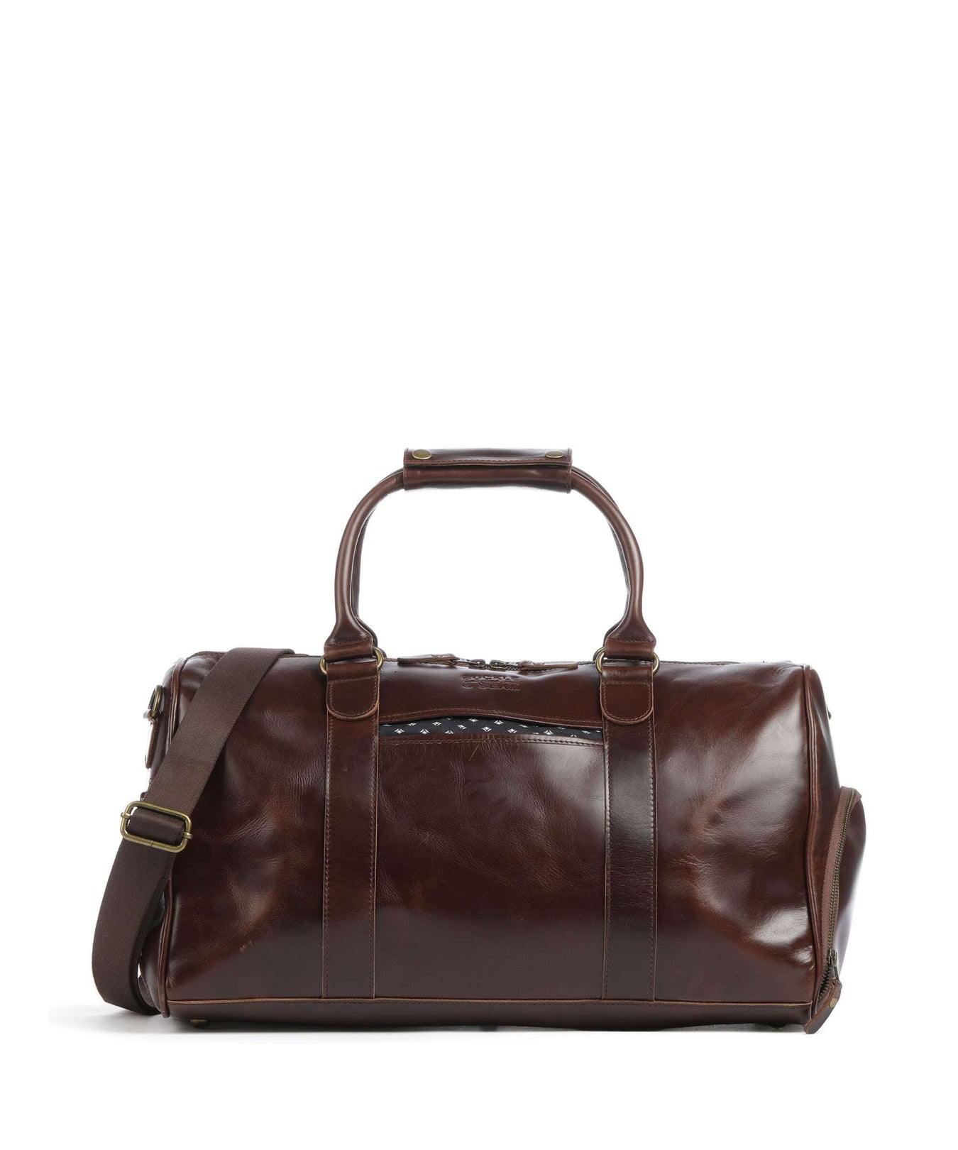 Buckle & Seam Crazy Horse Collin Weekend bag brown/dot