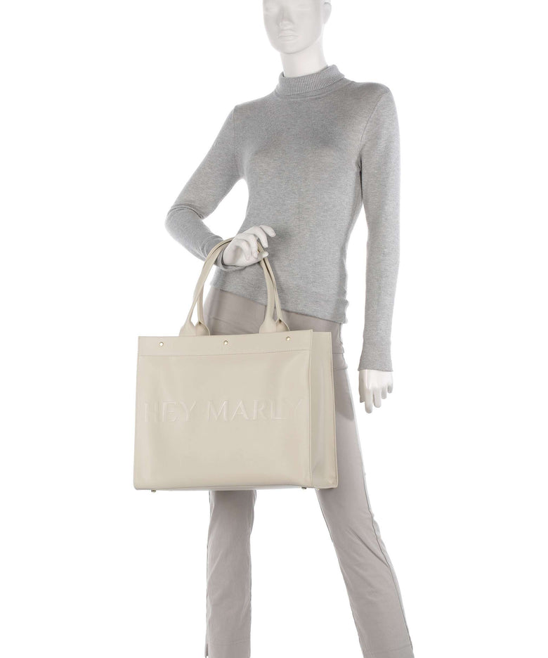 Hey Marly Classy Signature Tote bag crema
