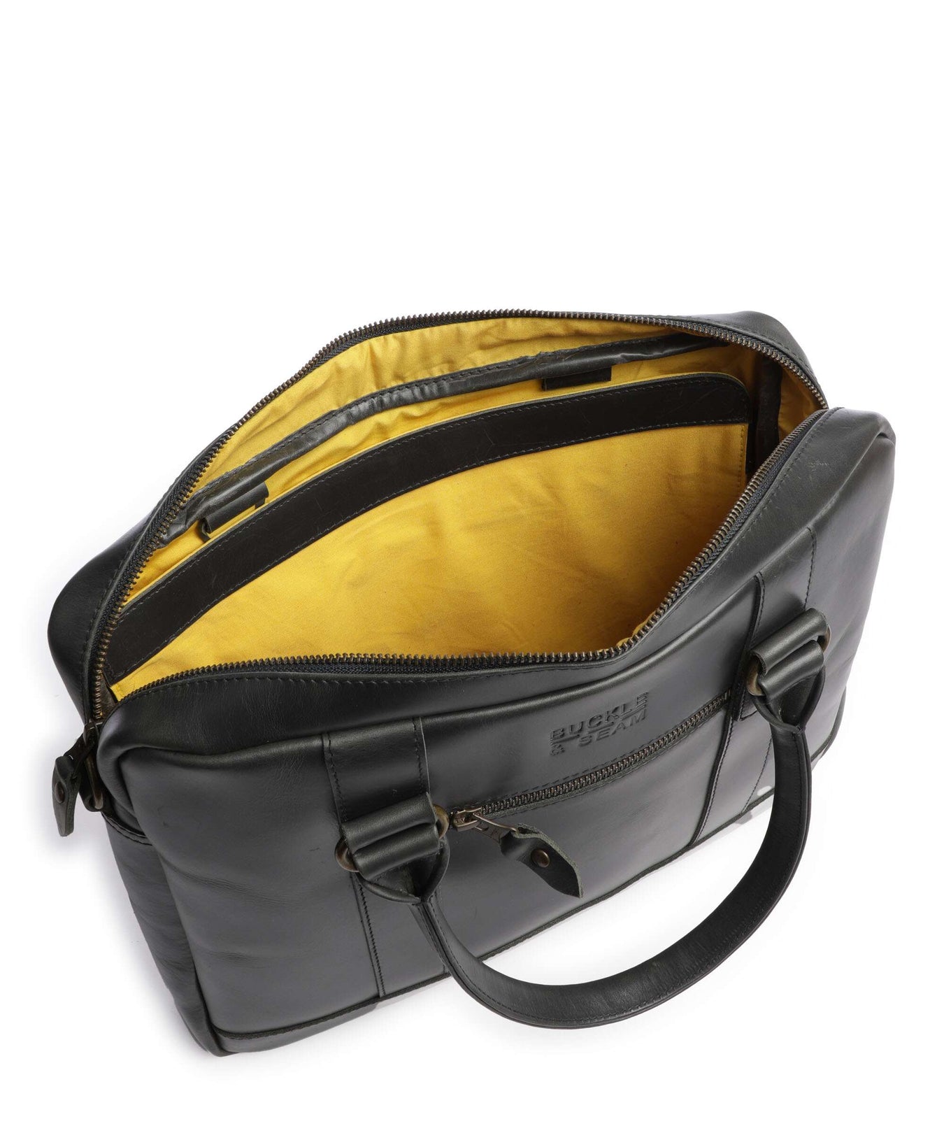 Buckle & Seam Crazy Horse Everett Briefcase anthracite