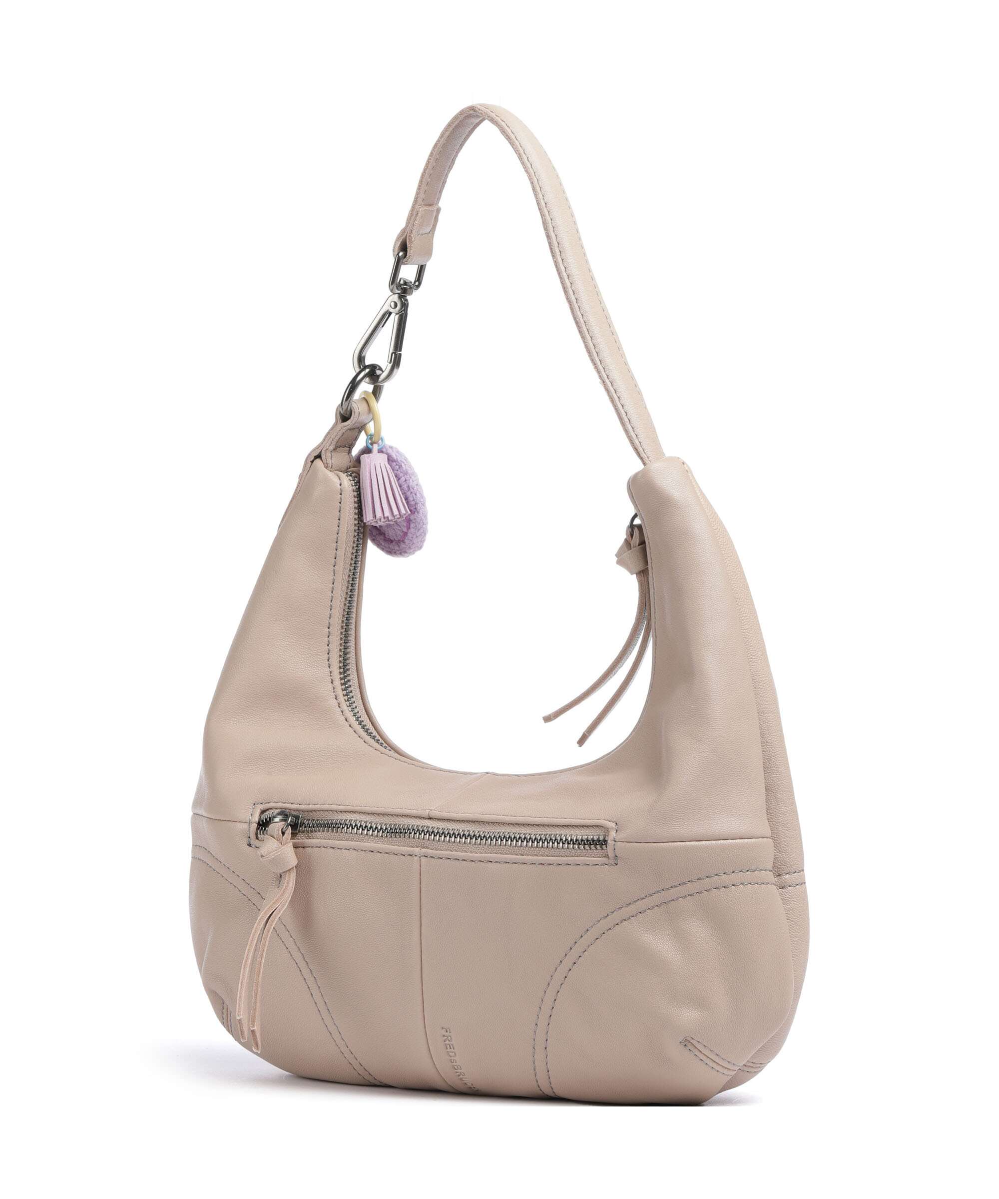 FredsBruder Take A Smile Midi Hobo bag chai latte