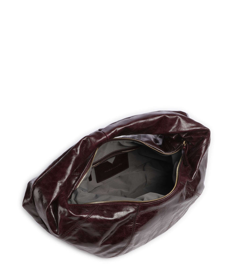 Les Visionnaires Greta Icon Crinkle Hobo bag bordeaux red