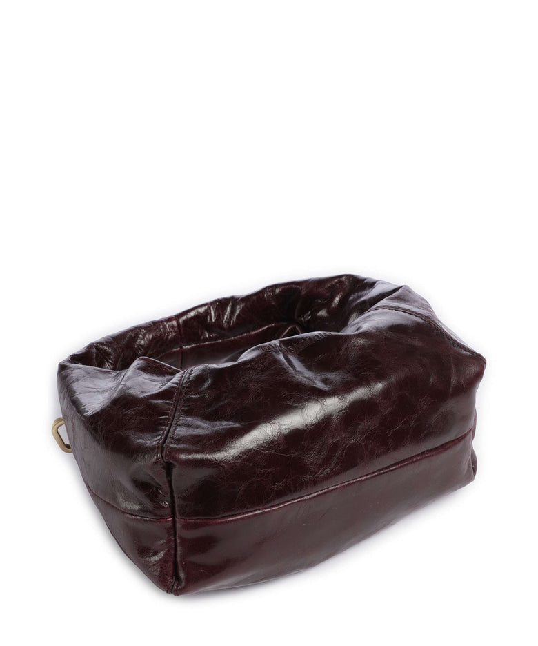 Les Visionnaires Greta Icon Crikle Mini Handbag bordeaux red