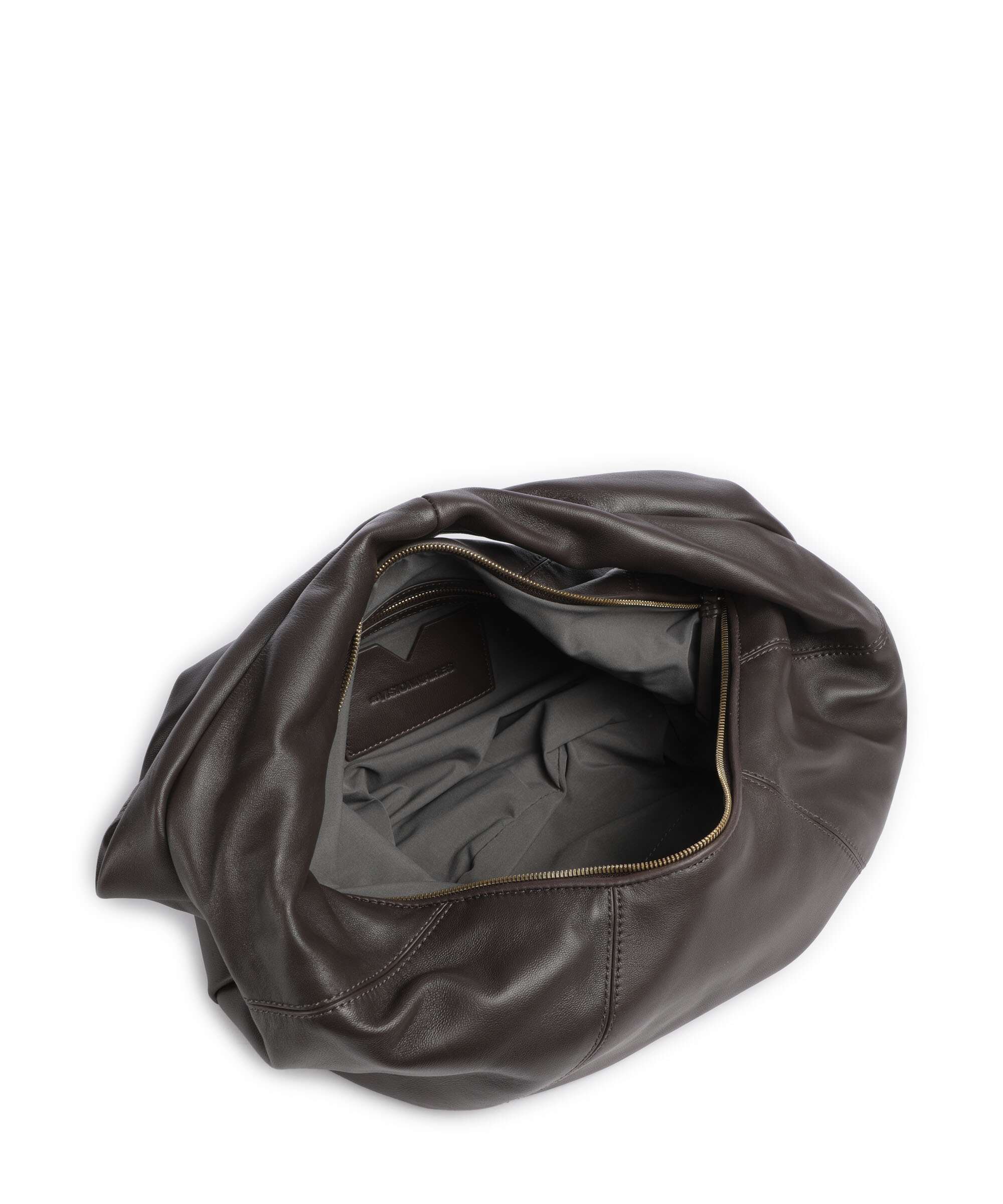 Les Visionnaires Greta Icon Silky Hobo bag chocolate brown