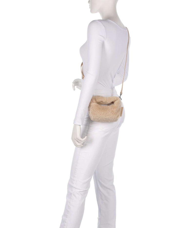Les Visionnaires Greta Teddy Micro Crossbody bag milky beige