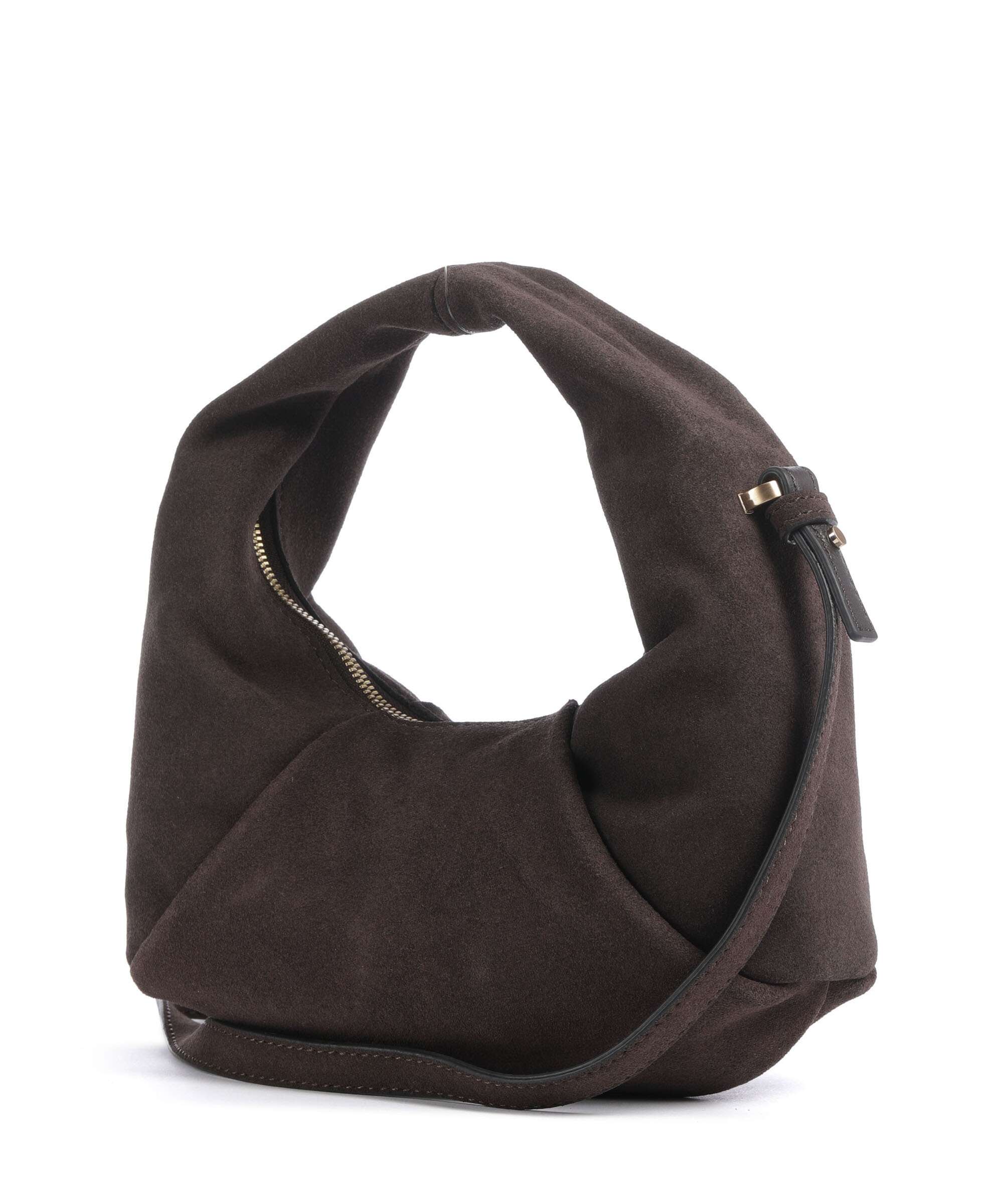 Les Visionnaires Greta Essentil Cozy Mini Handbag dark brown