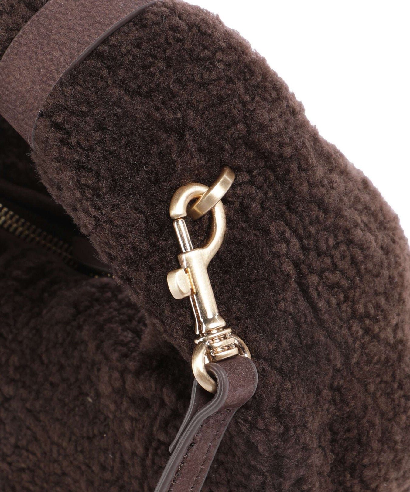 Les Visionnaires Greta Teddy Micro Crossbody bag pecan