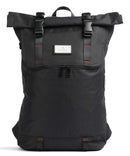 Doughnut Glossy Blocking Christopher Rolltop ryggsäck black/red
