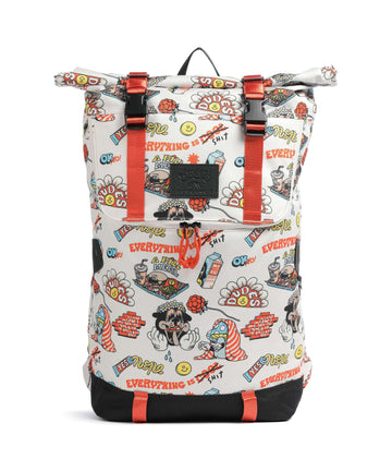 Doughnut The Dudes Christopher Dark Rolltop ryggsäck print