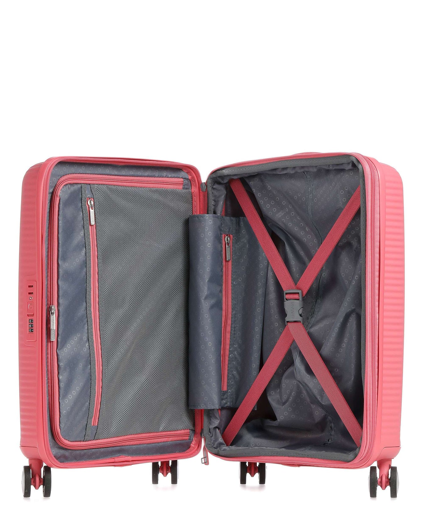 American Tourister Soundbox Spinner (4 wheels) sun kissed coral