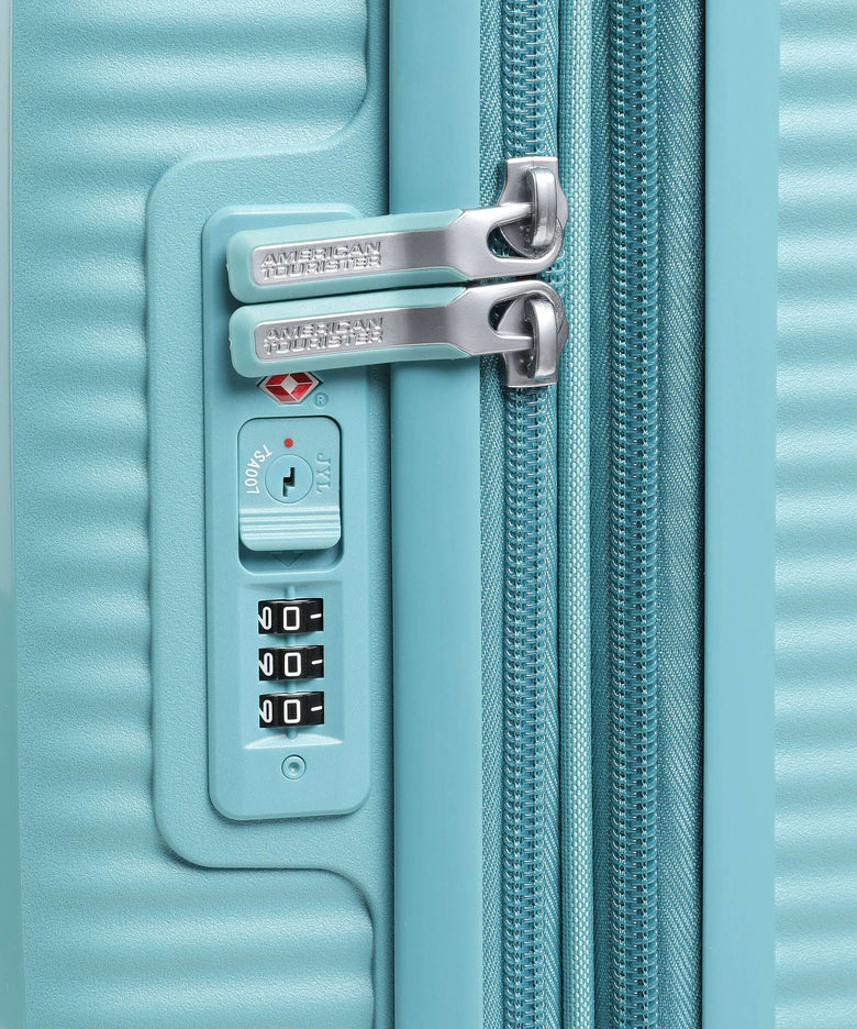 American Tourister Soundbox Spinner (4 wheels) turquoise tonic