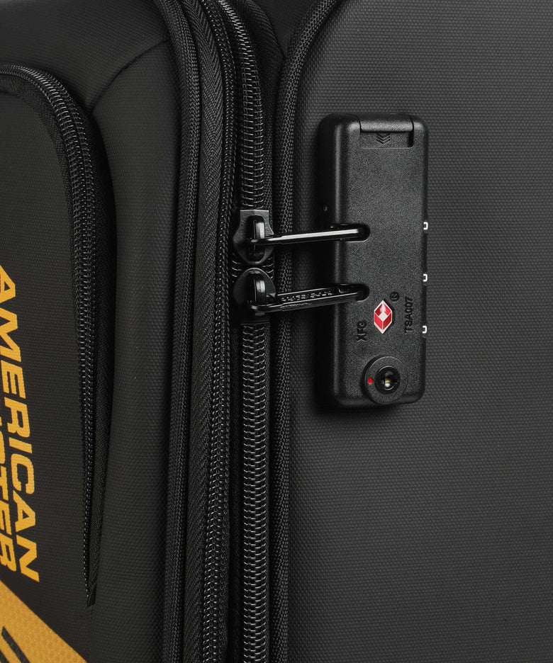 American Tourister Daring Dash L Spinner (4 wheels) black/yellow