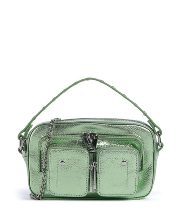Núnoo Metallic Helena Crossover väska light green