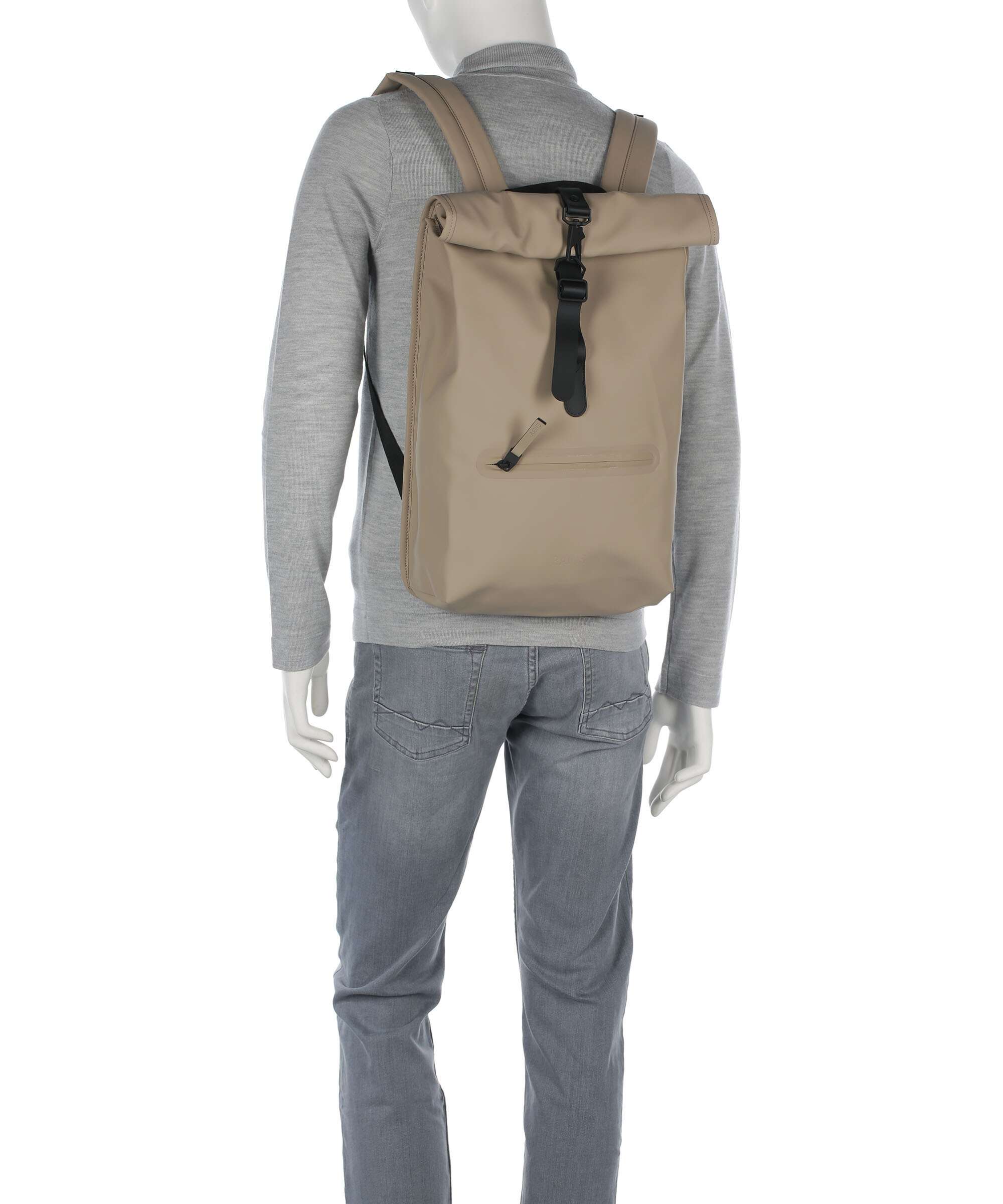 Rains Rolltop backpack beige
