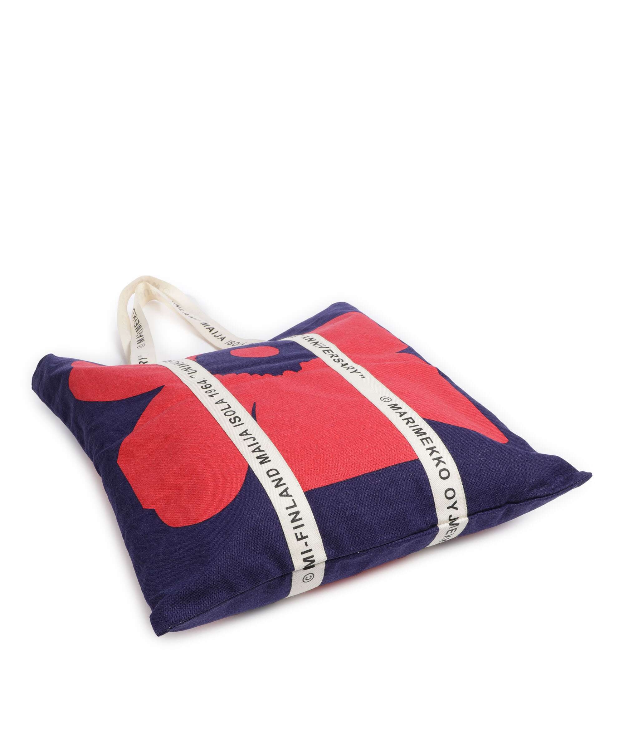 Marimekko Carrier Unikko Midi Tote bag red/darkblue