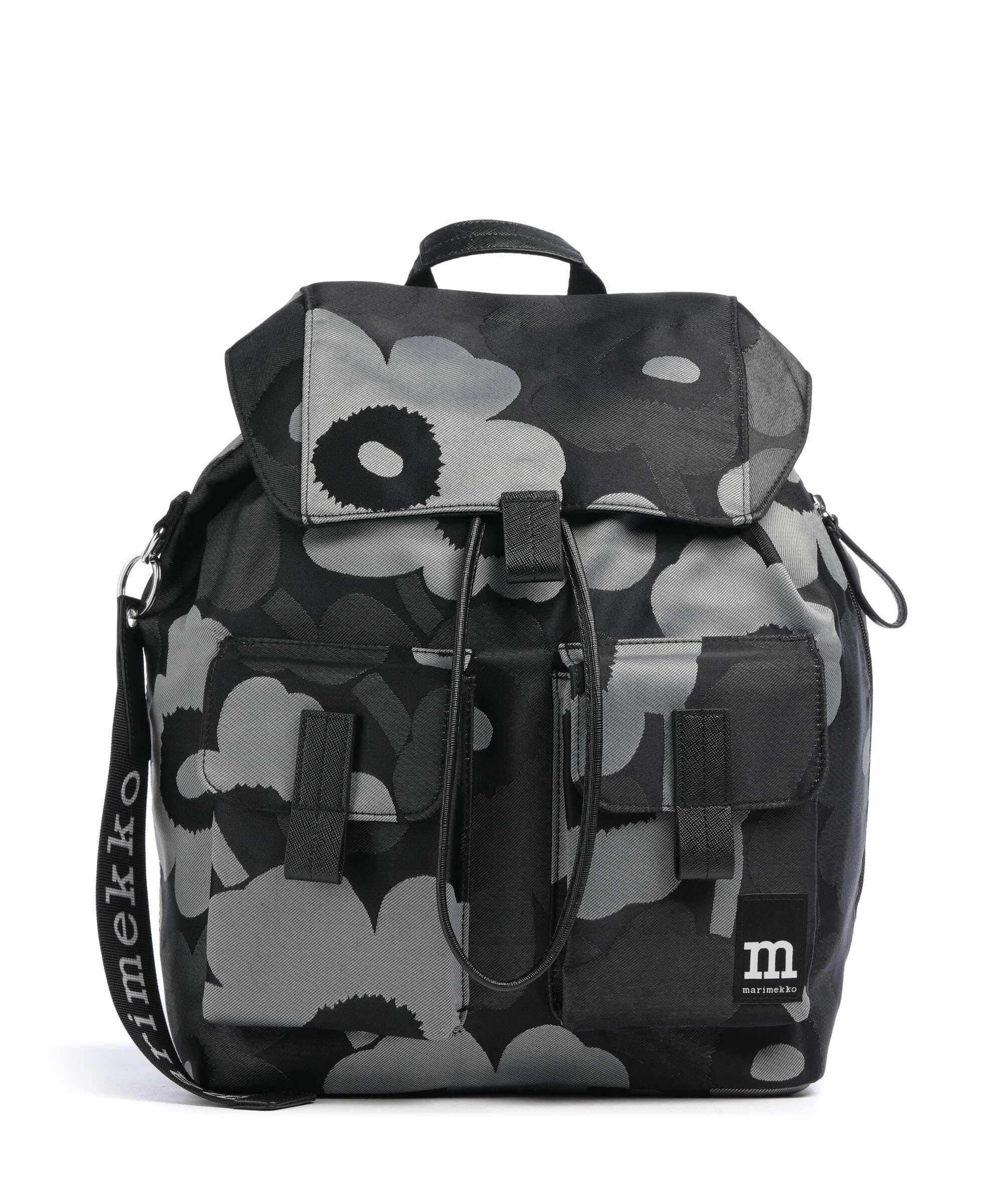 Marimekko Everything Unikko L Backpack grey/dark grey/black
