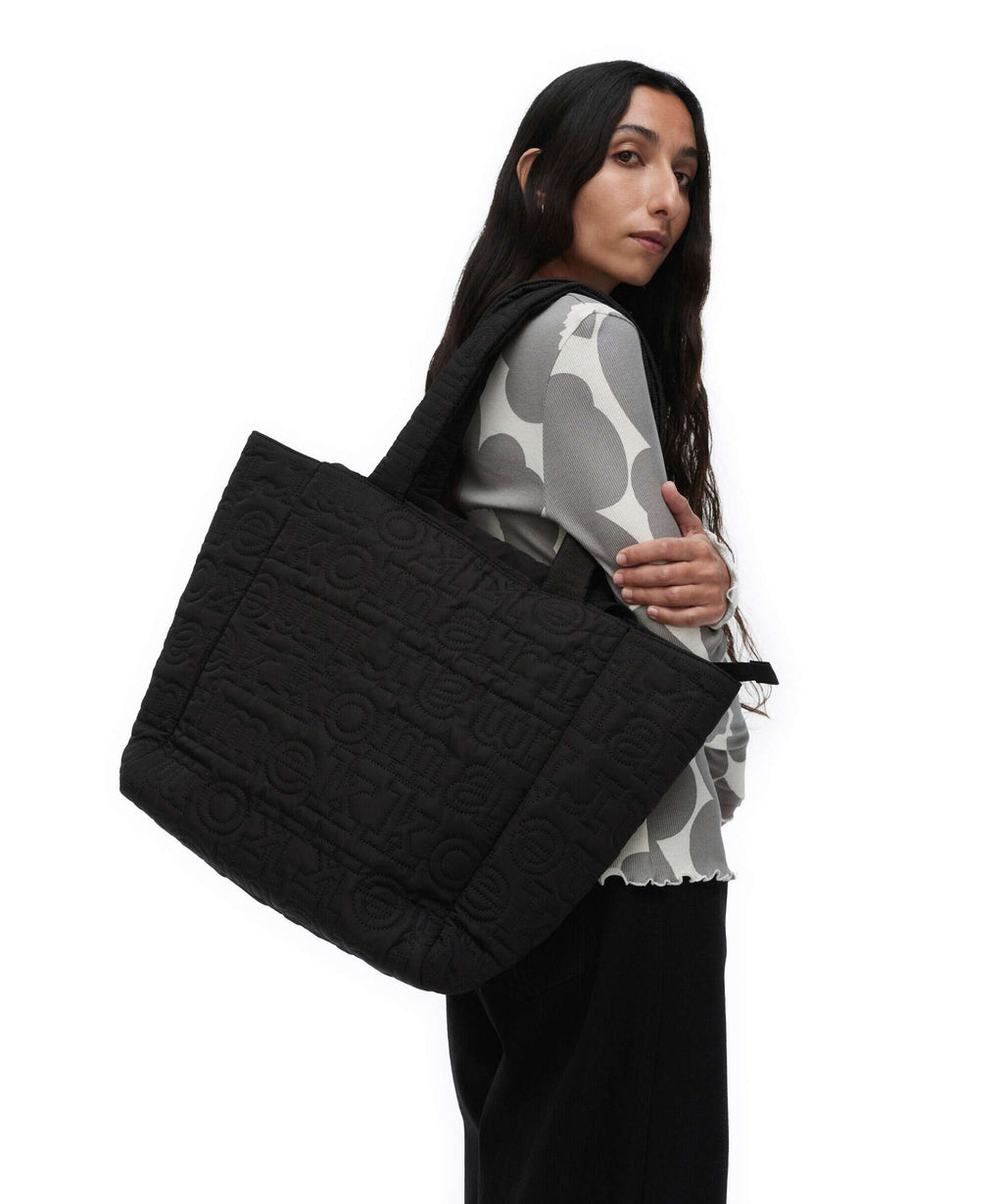 Marimekko Joy Logo M Tote bag black
