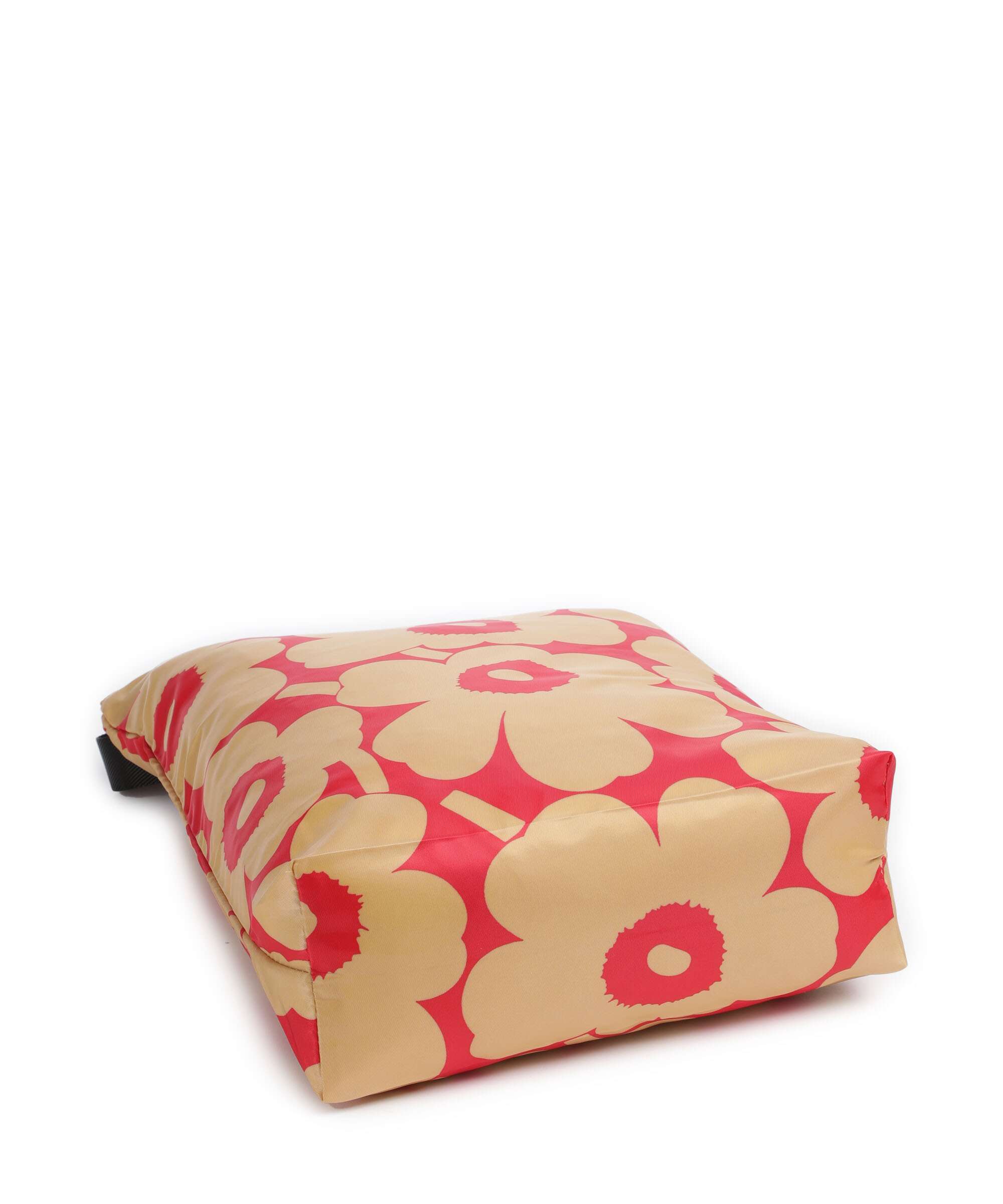 Marimekko Neat Unikko M Hobo bag light brown/red