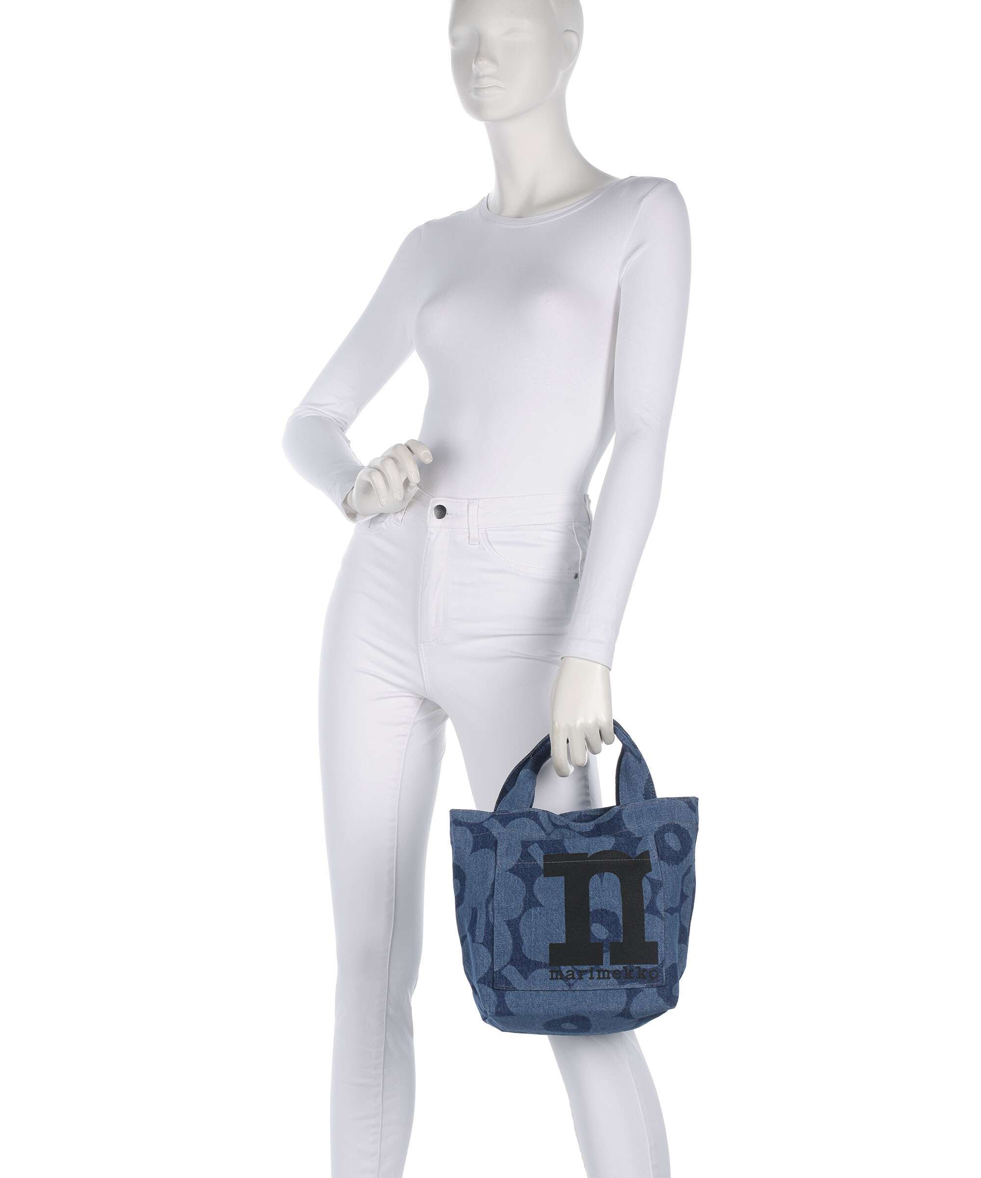 Marimekko Mono Unikko Mini Handbag mid indigo