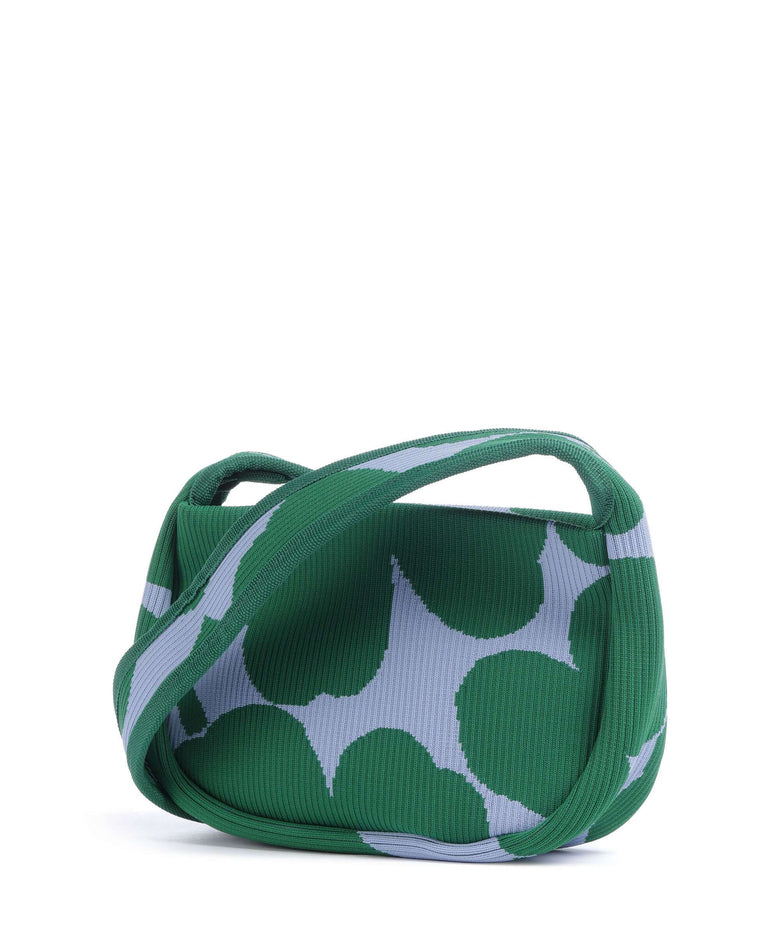 Marimekko Knitted Unikko Shoulder bag dark green/blue
