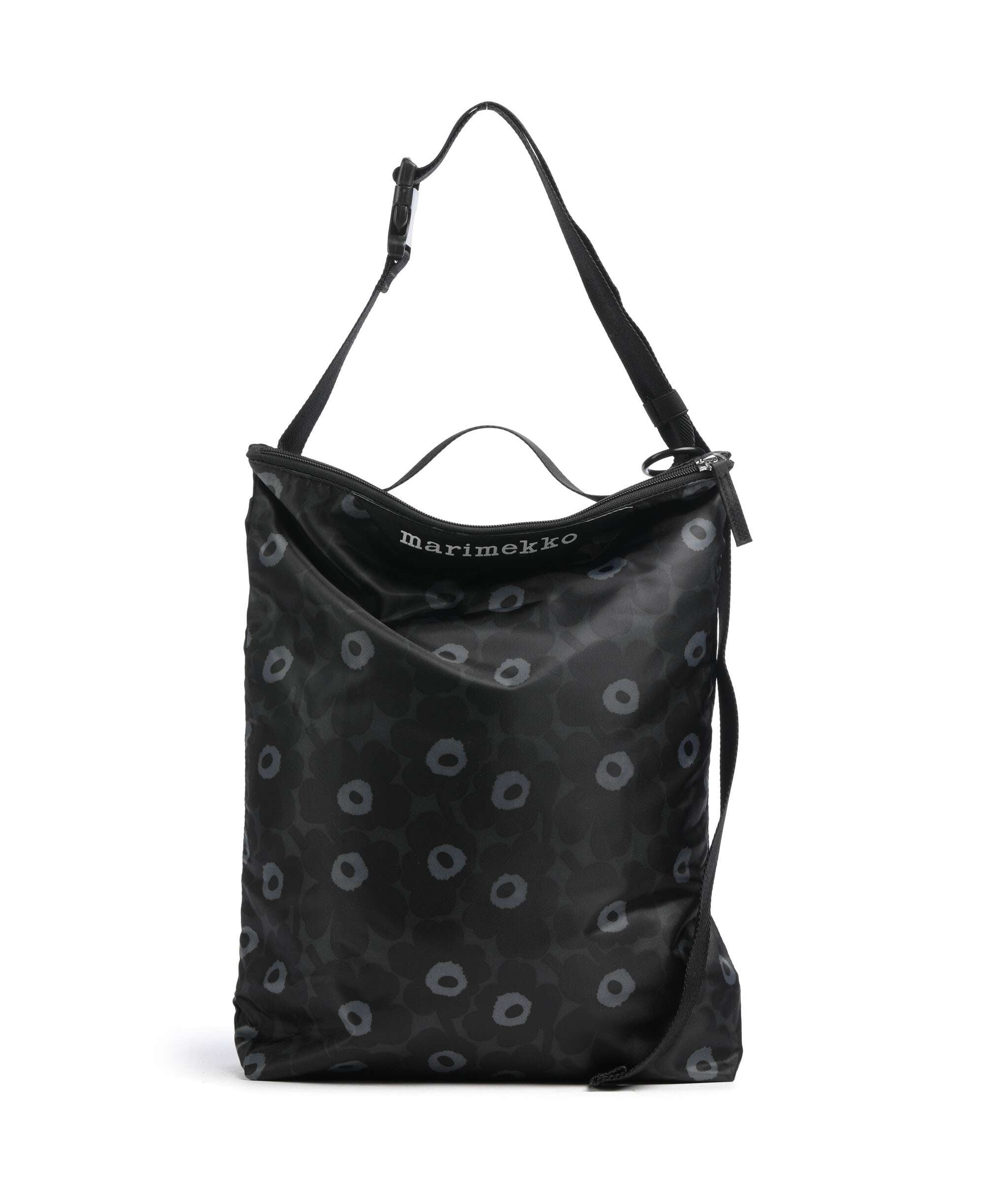 Marimekko Neat Unikko M Hobo bag black/dark grey
