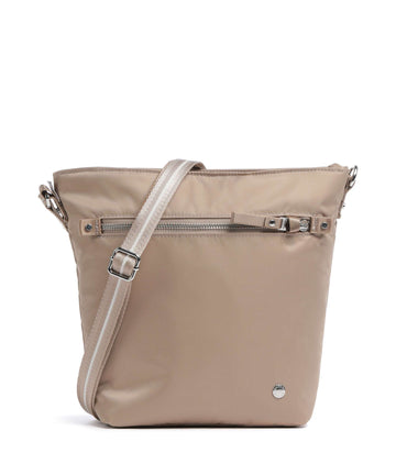 Pacsafe Axelremsväska taupe