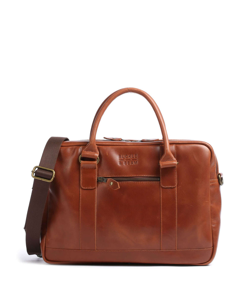 Buckle & Seam Everett Briefcase cognac