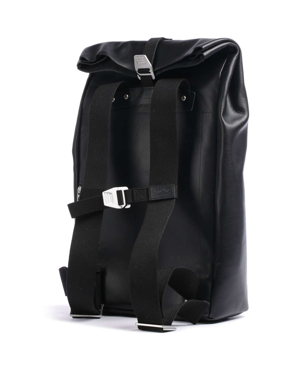 Brooks England Pickwick Leather Large Rolltop backpack black