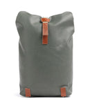 Brooks England Pickwick Cotton Canvas Small Rolltop ryggsäck sage green/honey details