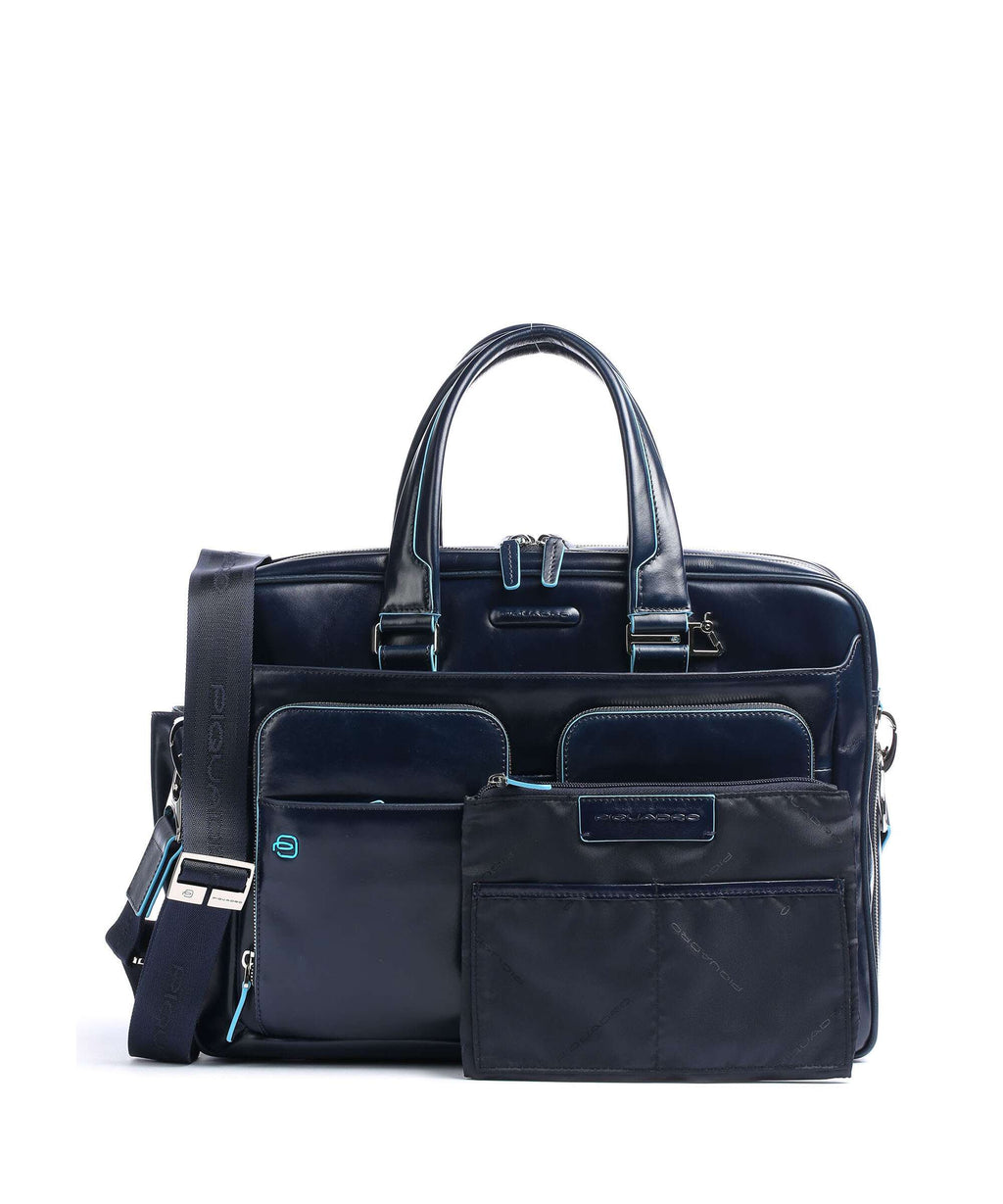 Piquadro Blue Square Briefcase blu