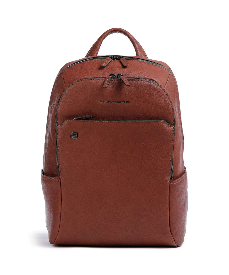 Piquadro Black Square Laptop backpack cuoio