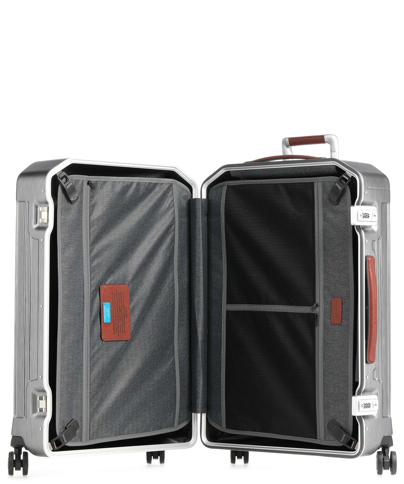 Piquadro PQLM Spinner (4 wheels) black/natural tan