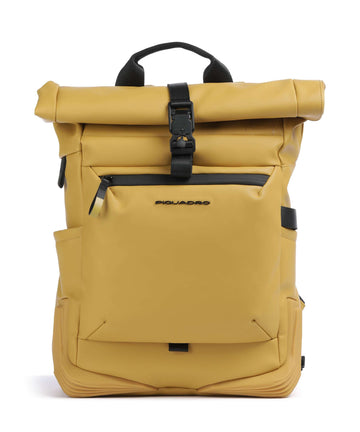 Piquadro Corner 2.0 Rolltop ryggsäck ocra